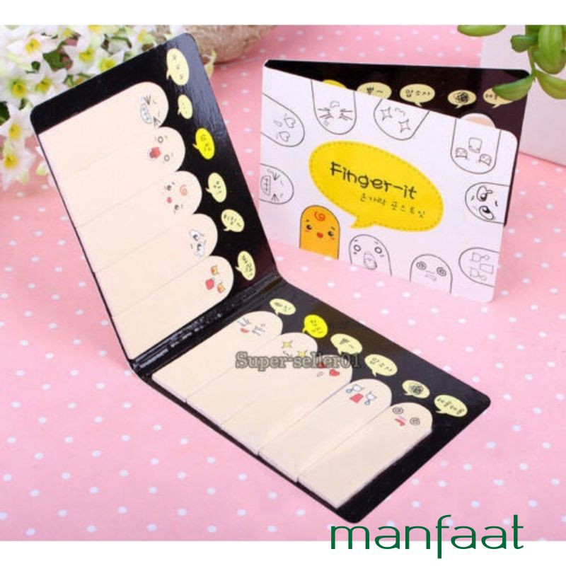 

Grosir 200 Halaman Sticky Note Bentuk Jari Gambar Kartun Aneka Ekspresi untuk Penulis Memo/Penanda