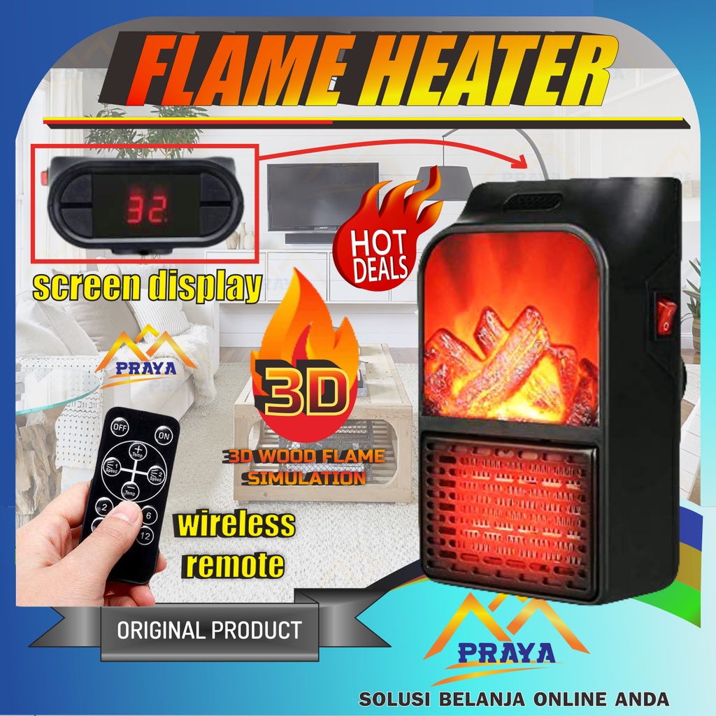 ALAT PENGHANGAT UDARA SMART HEATER DIGITAL WIRELESS HEATER RUANG RUANGAN PORTABLE