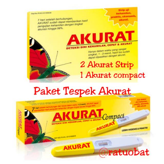 Testpack Test pack Tes hamil test kehamilan Paket Tespek Akurat Test Kehamilan Testpack Tespek 2 Akurat Strip dan 1 Akurat Compact