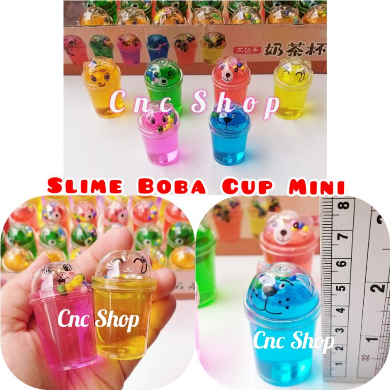 Slime Jelly Boba Cup Mini Import Lucu Warna Random Mainan Slem Anak Murah