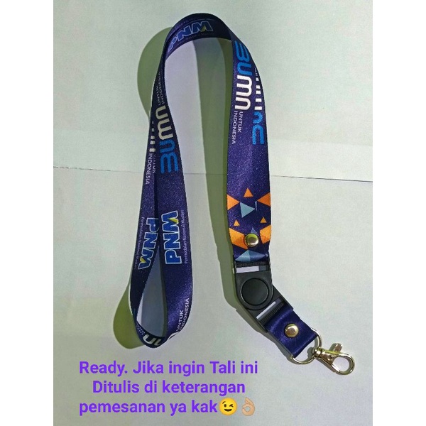 [READY STOK] Tali id card PNM Mekaar BUMN TERBARU Lanyard Printing SATUAN