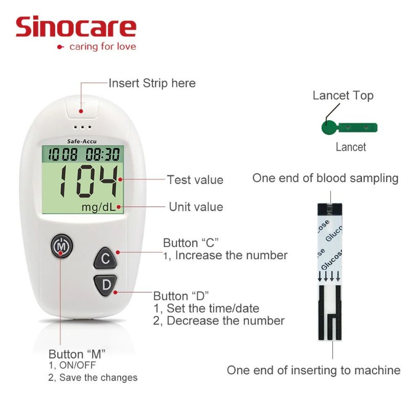 Tester Gula Darah Diabetes Blood Glucose Sugar Meter