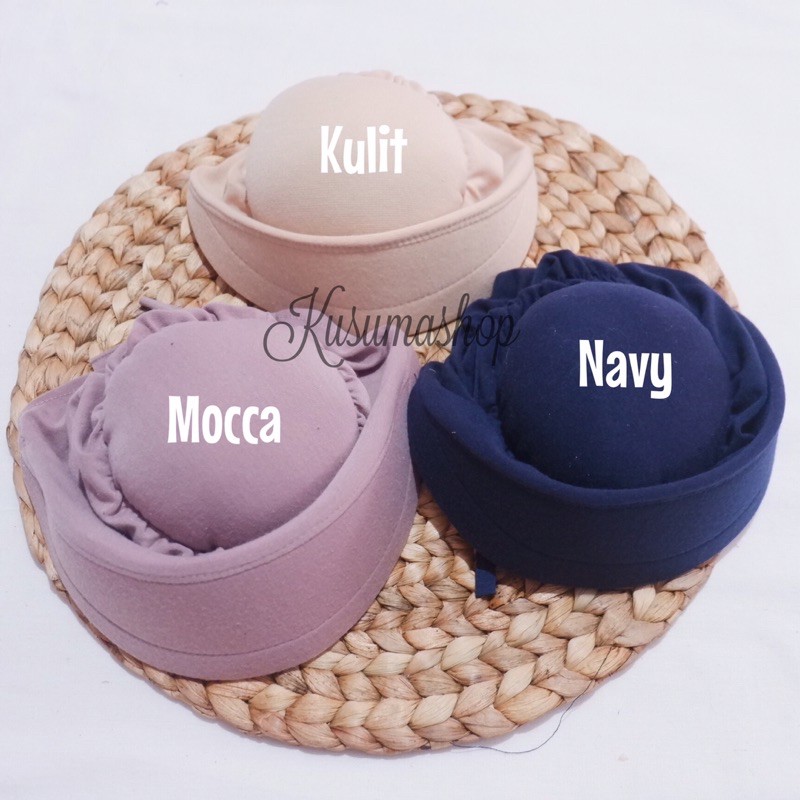 Ciput Pad dengan Konde Bulat &amp; ciput marsha konde oval bahan rayon