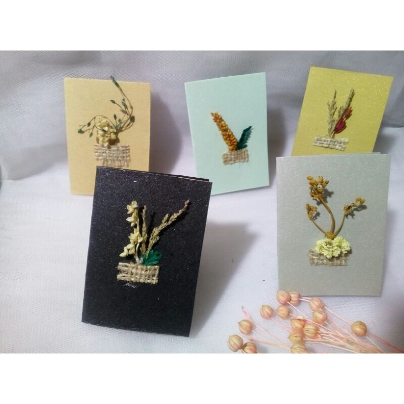 Greeting card kartu ucapan rustic kado souvenir ukuran kecil