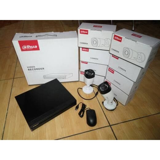 PAKET CCTV 8 Camera 8 Channel DVR DAHUA Outdoor Lengkap HD 720p HDCVI