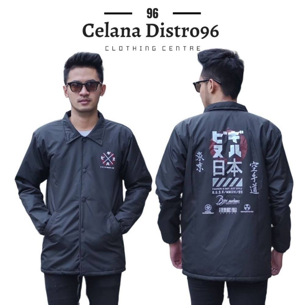 JAKET PRIA JAKET COACH DISTRO JAPAN BGSR MMXVI ORIGINAL BRAND LOKAL DUA WARNA