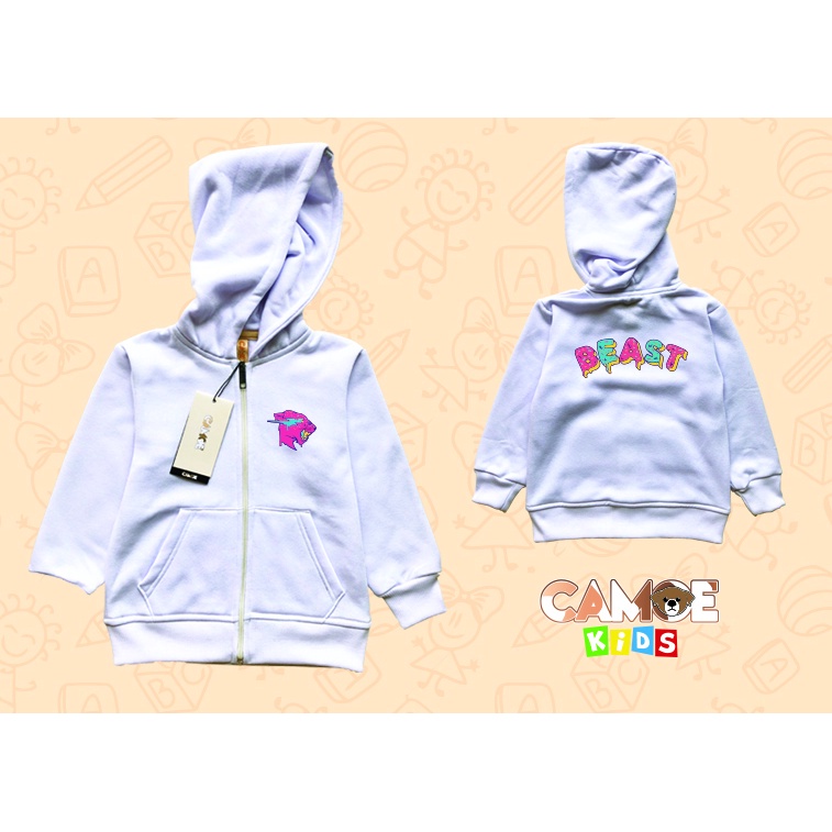 Hoodie Zipper Anak Youtuber Mrbeast Frosted beast