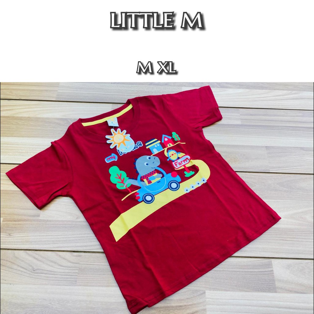 kaos little m meroon33