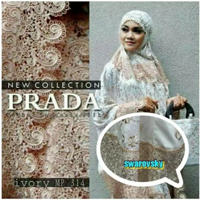 Bukittinggi Original Mukena Prada Renda Sutra Milo Swareski Bordiran Sulaman
