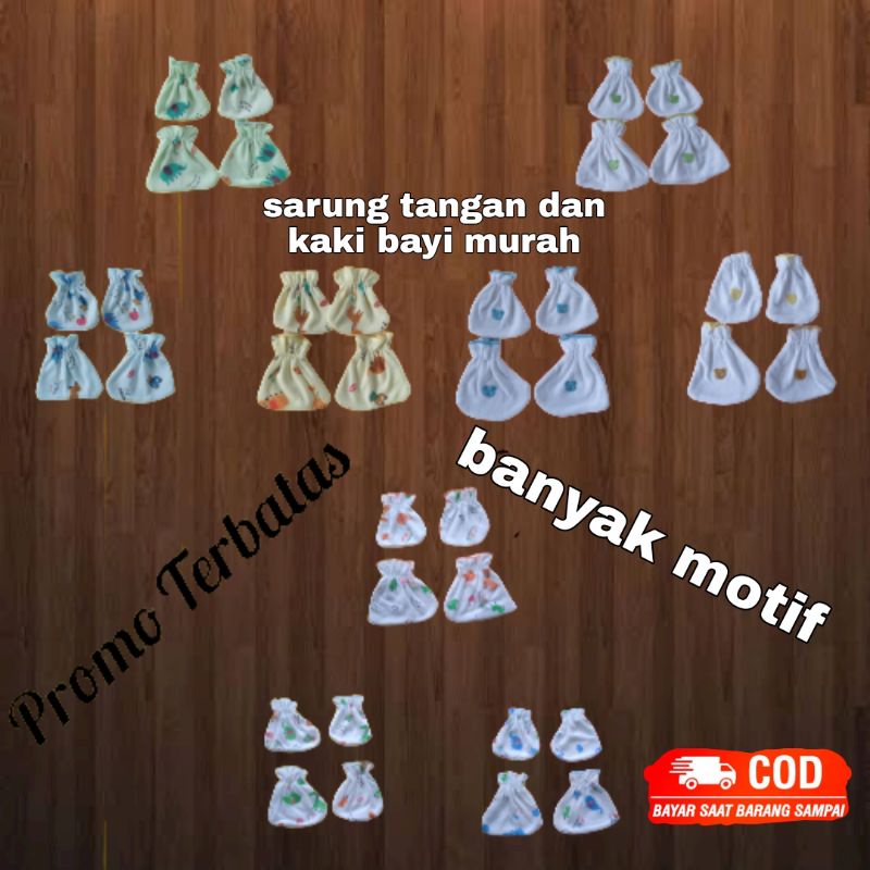 sarung tangan kaki bayi 3 pcs termurah terlaris