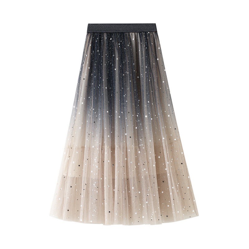 Tutu Star Midi Teenager Skirt Import Premium ( Rok Tutu Bintang Gradasi Remaja ) [ Bisa COD ]