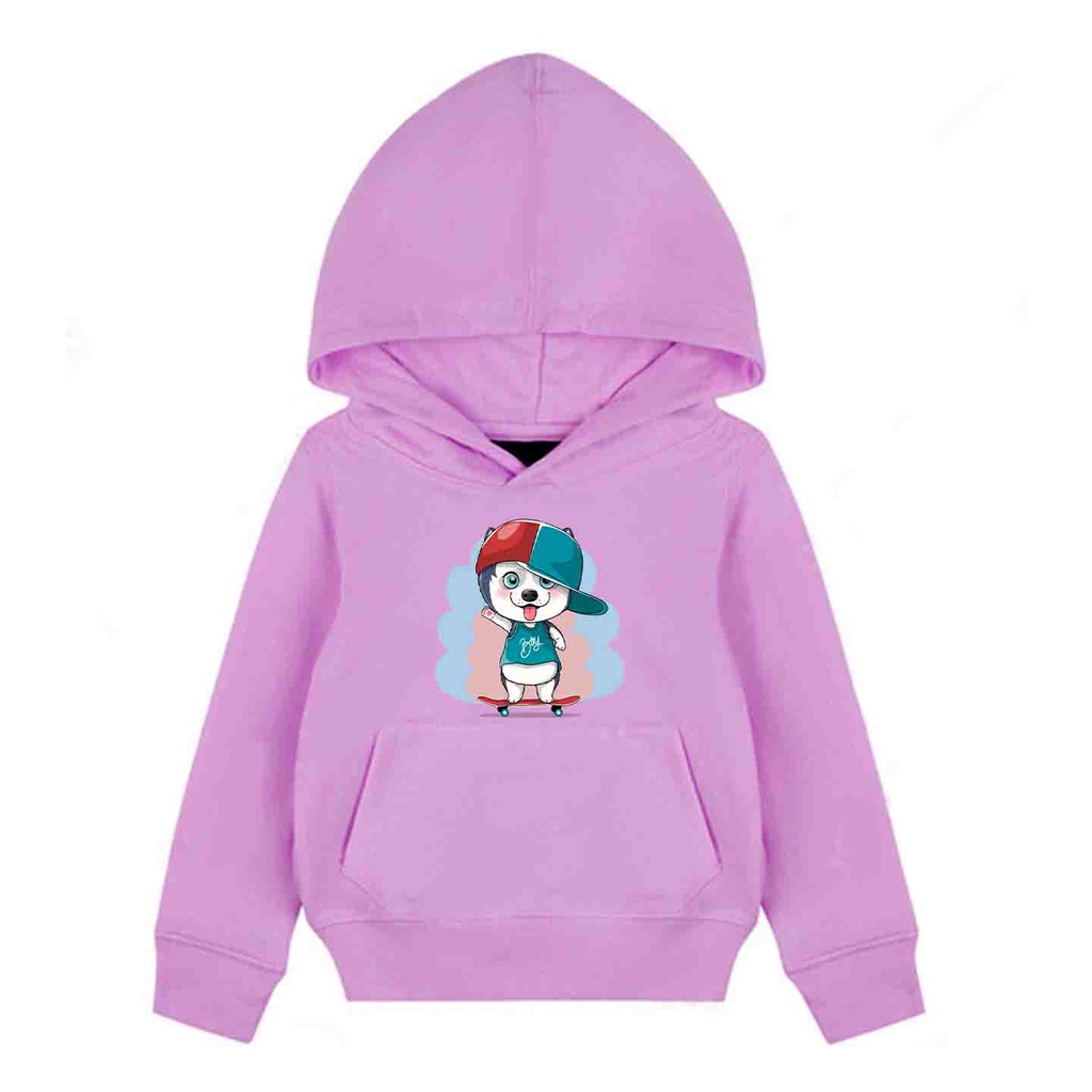 Hoodie Anak Skate Wolf Sweater Pakaian Fleece Anak M - XL