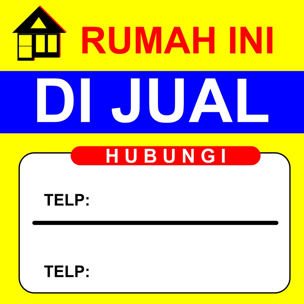 Jual Banner RUMAH DIJUAL Ukuran 150X75 Cm OutDoor | Shopee Indonesia