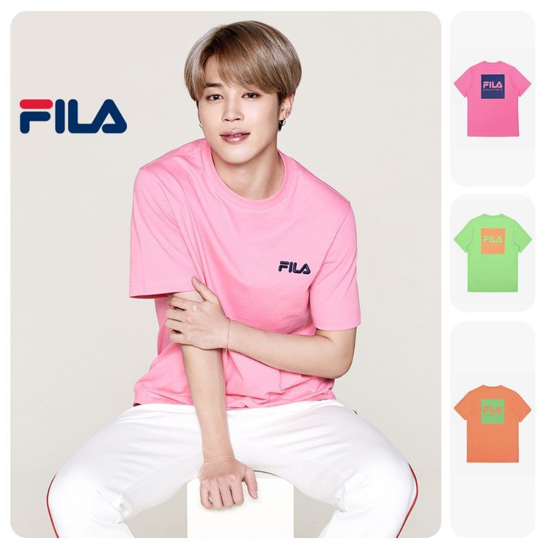 Kaos BTS Jimin F. I. L. A BIELLA ITALIA Sablon depan belakang