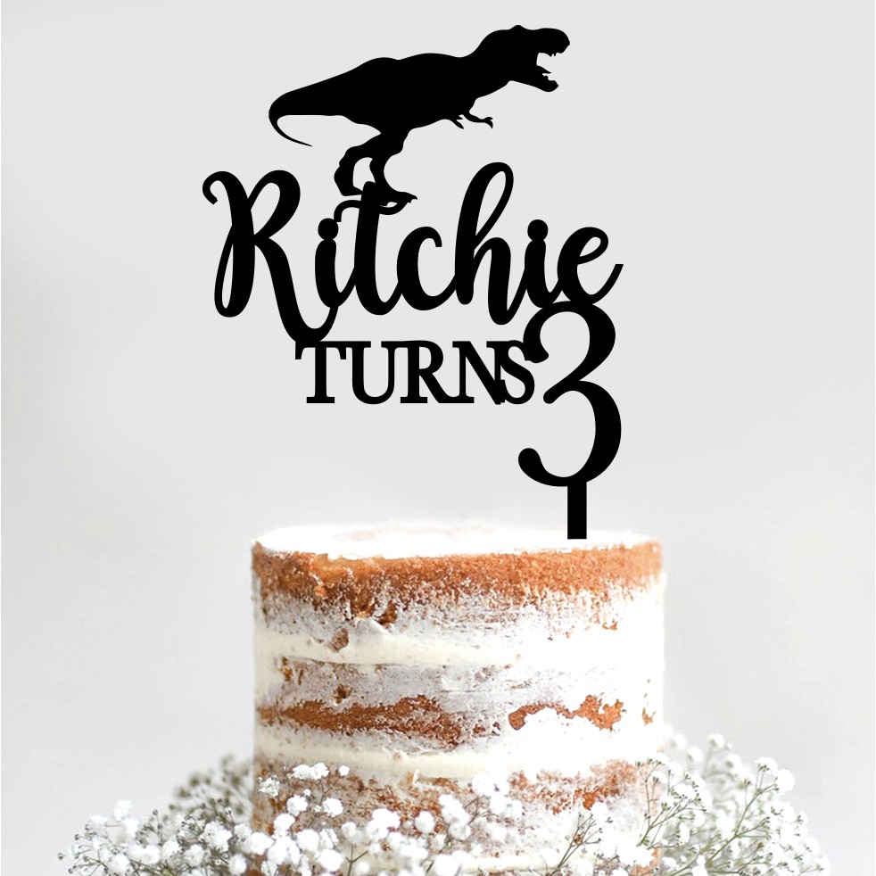 Custom Cake Topper Dinosaurus Topper Kue Akrilik Murah Termurah