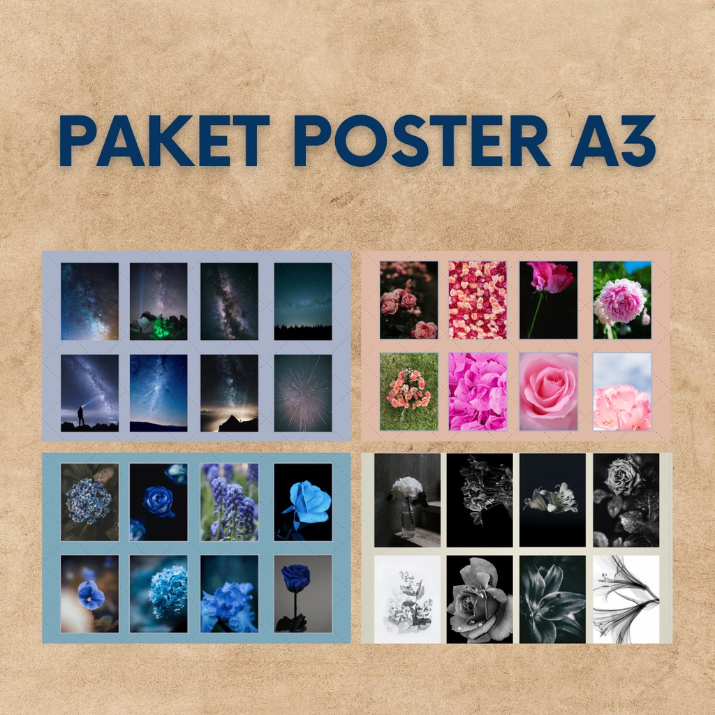 Jual Paket Poster A Isi Poster Estetik Aesthetic Poster Dinding Bisa Custom Murah