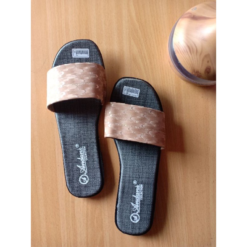 Sandal selop Wanita &quot;Andani collection&quot; Mocca