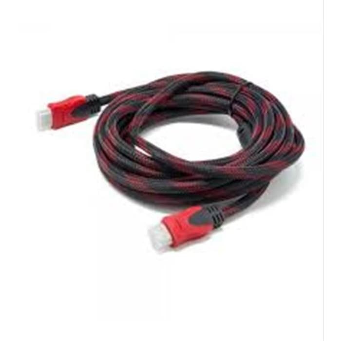 Kabel HDMi to HDMI 1.5 Meter Nylon High Speed HDTV Cable 1.5M Merah