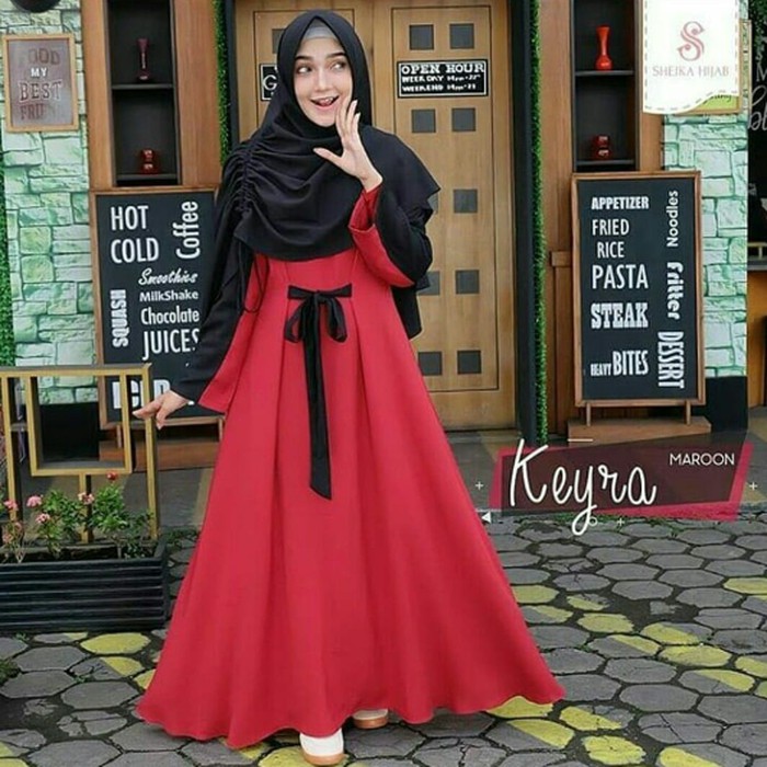 GAMIS SYARI ANNAJAH CAPUCCINO 900GR 110 140 ALLSIZE GAMIS SYARI BUSUI CADAR CREPE HQ POLOS MURAH I.