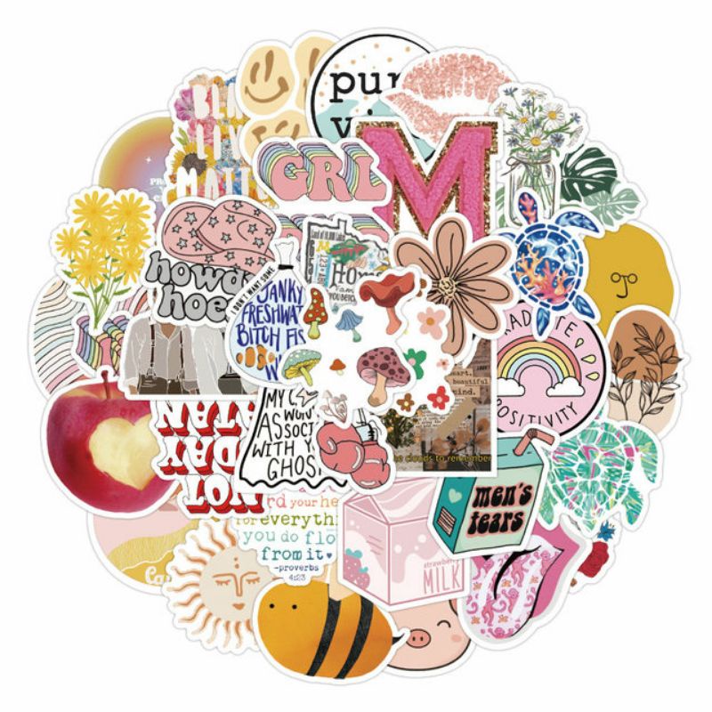 

Stiker Aesthetic Pack Style 260239- Stiker Aesthetic Keren Imut Laptop, Aksesoris Hp, Anti Air, Motif, Helm, Tumbler, Koper, Kulkas