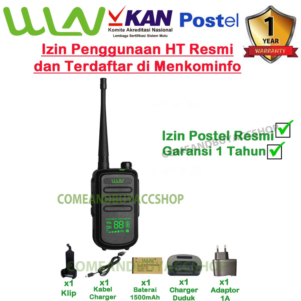 HT Satuan Walkie talkie Two-Way Radio WLN Layar LED KD - C100U