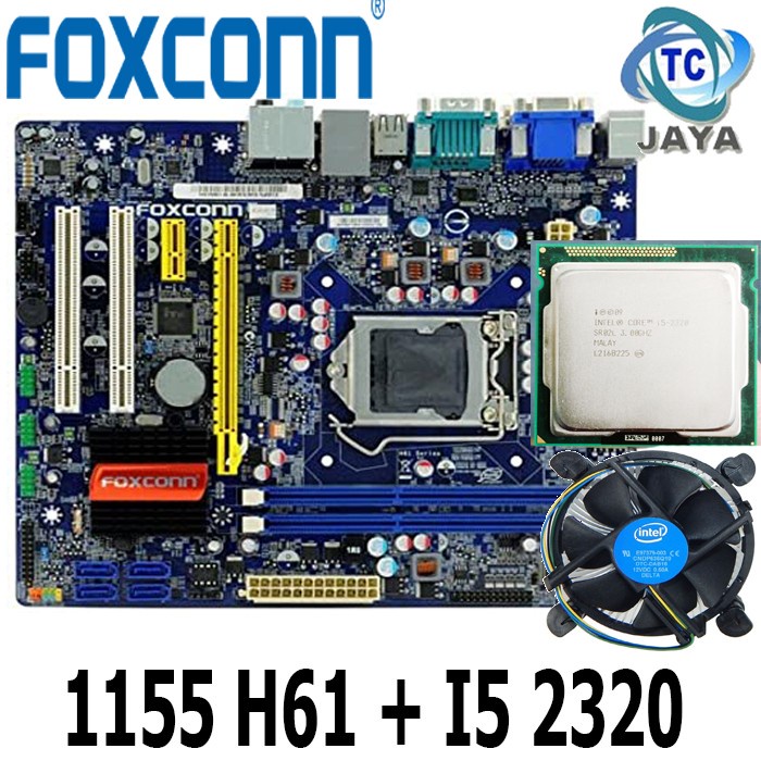 Mobo  LGA 1155 H61 FOXCONN Plus Prosesor Intel core i5 2320