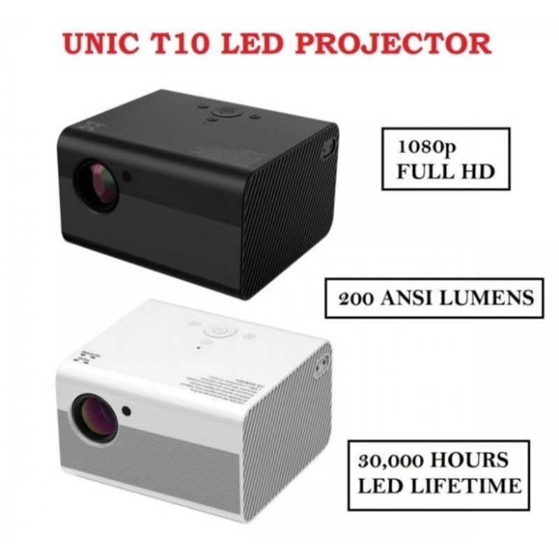 Proyektor Unic T10 Basic Mini Projector LED 3600 Lumens 1080P Full HD