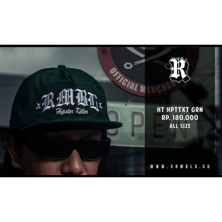 HAT RUMBLE HT HPTTXT GRN TOPI RUMBLE ORIGINAL TOPI KEREN ORIGINAL