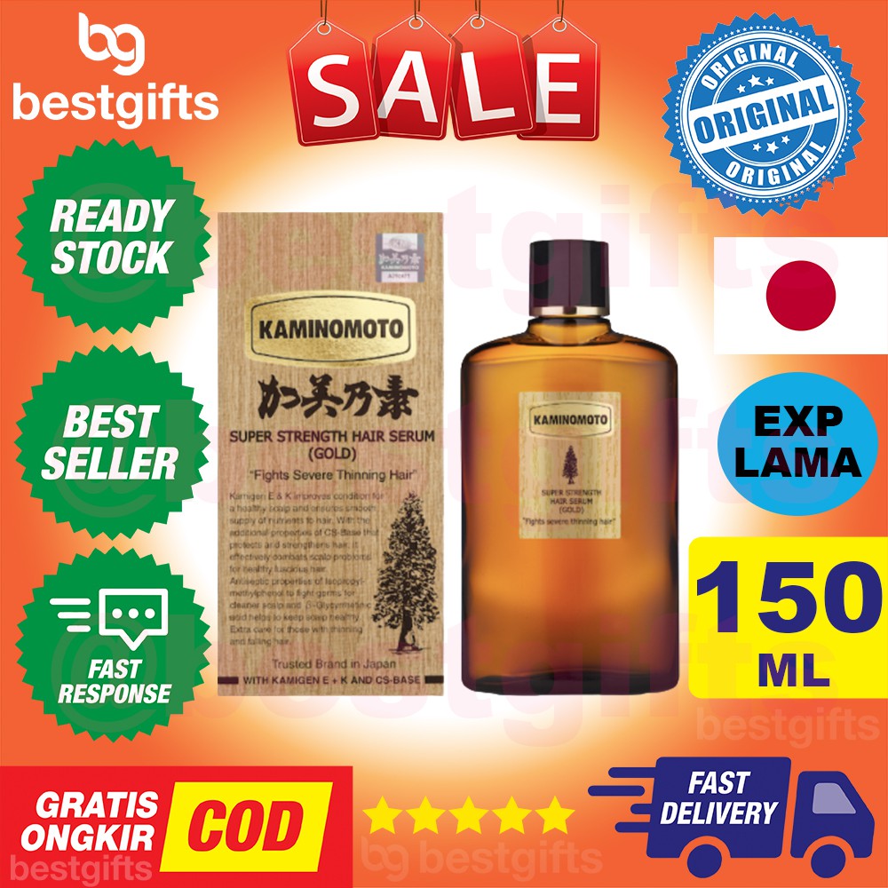 KAMINOMOTO HAIR GROWTH ACCELERATOR 150ML 150 ML ORIGINAL BPOM SERUM TONIC GOLD PENUMBUH RAMBUT