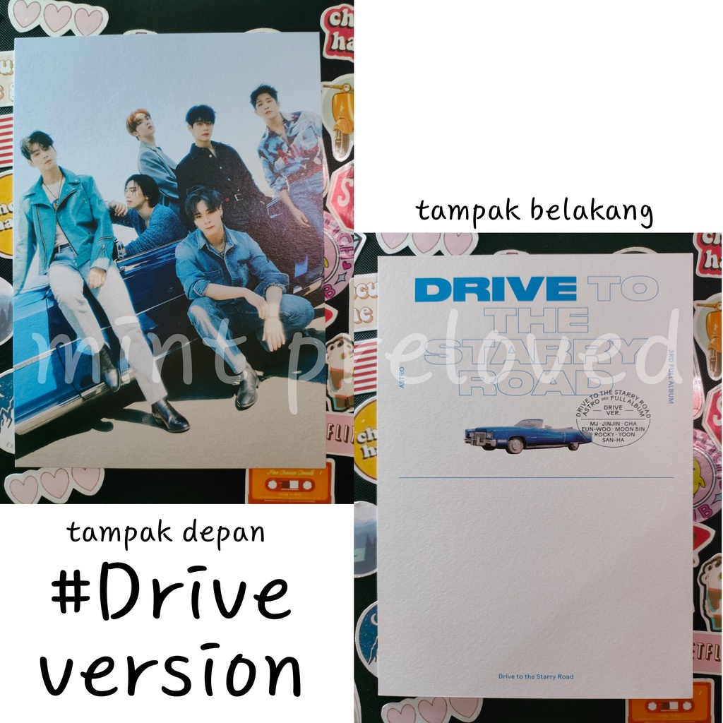 OFFICIAL POSTCARD AND FOLDED POSTER ASTRO 3RD ALBUM DRIVE TO THE STARRY ROAD