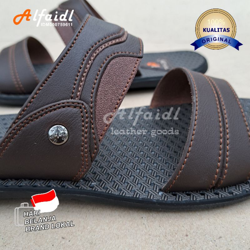 Sandal Distro | Sandal Pria Casual | Sendal Bandua Cowok | Sandal Slide Original Alfaidl