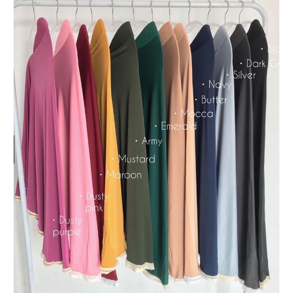 Jilbab Syari Renda Jasmine Geblus I Jilbab Instan Jersey Premium Renda By Kalisha