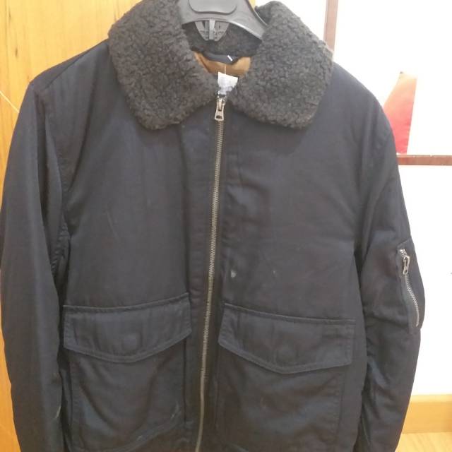 Jaket winter GAP pria original warna hitam preloved