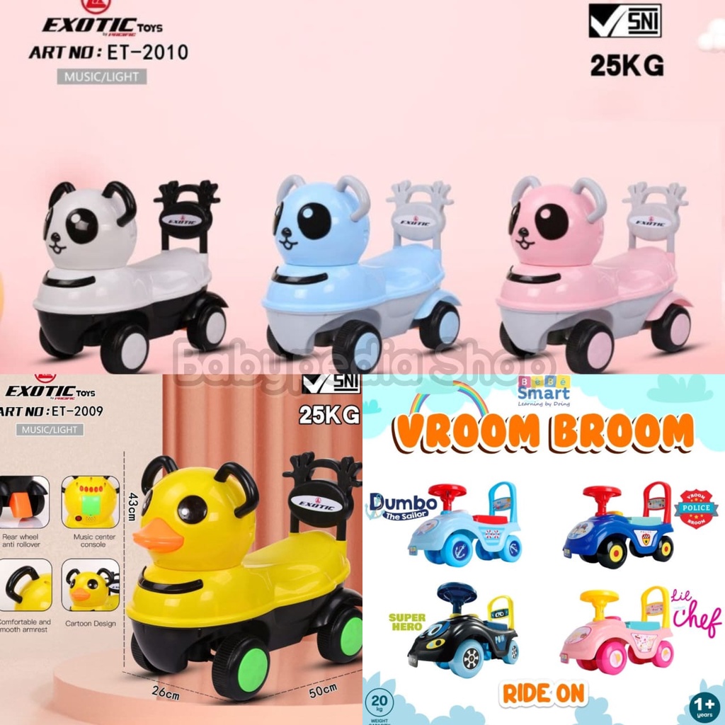 Exotic Ride On ET-2009 / ET-2010 / ET 2013 / ET 2019 / ET-2101 /  ET-2115 / ET-2119 BEBE SMART Vroom