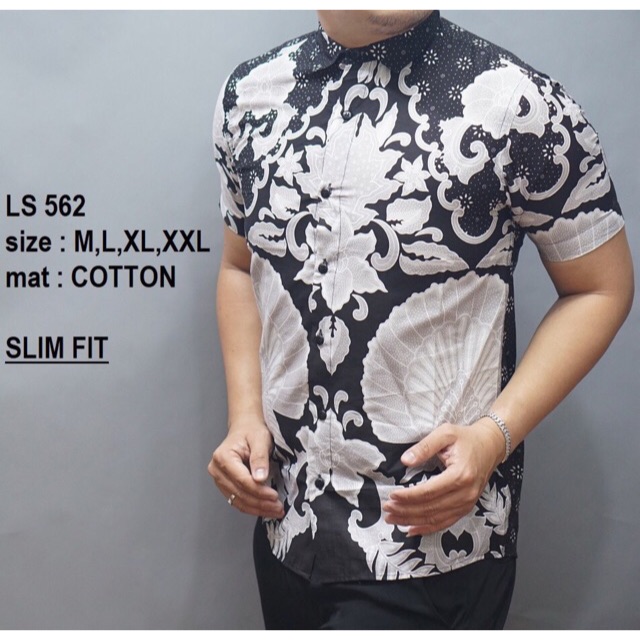 BAJU PRIA/COWOK KEMEJA BATIK PREMIUM SLIMFIT LENGAN/TANGAN PANJANG/PENDEK