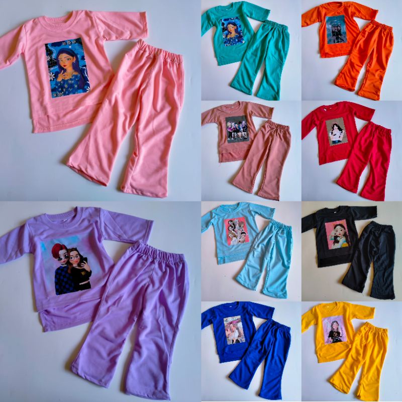 (COD) STELAN KAOS VIRAL/SET KAOS ANAK USIA 1-5 TAHUN (PILIH WARNA)