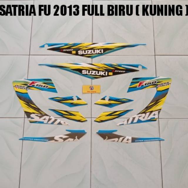 Striping Satria FU 2013 Full Biru ( Kuning )