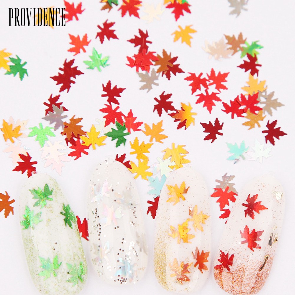 Providence 12 Color Maple Leaf Holographic Shiny Nail Art Glitter Sequins Manicure