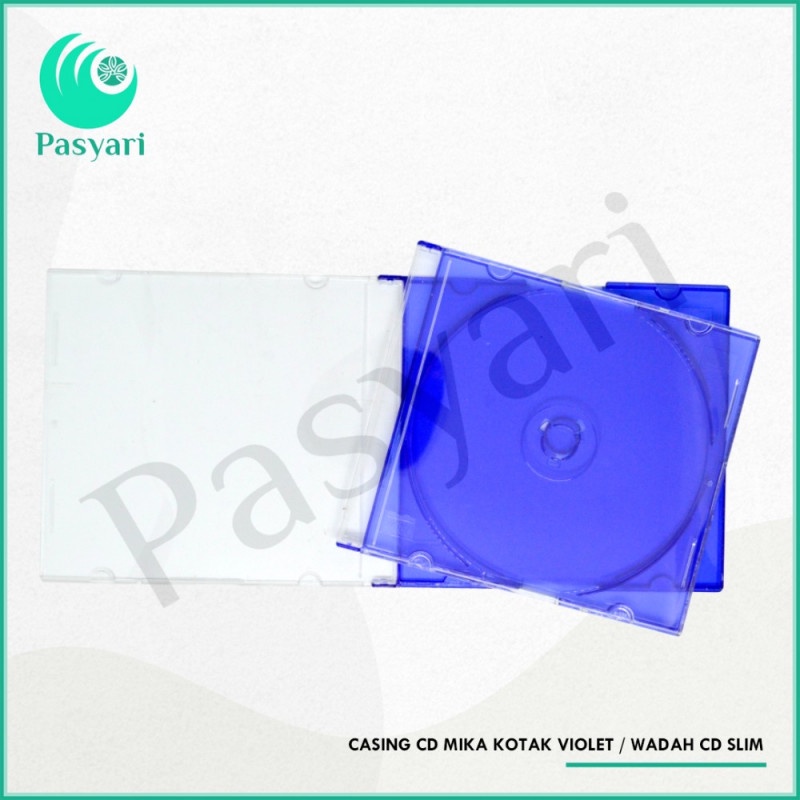 Casing Cd Mika Kotak Violet / Wadah Cd Slim