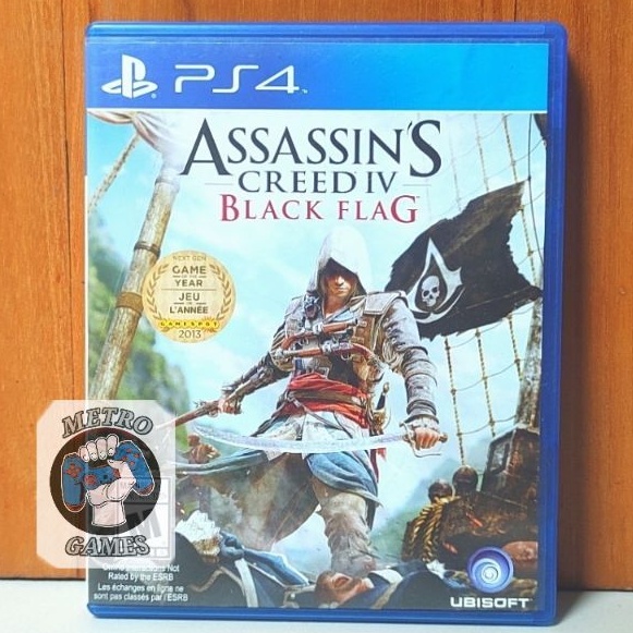 Assassins Creed IV Black Flag PS4 Kaset Assasins Creeds BlackFlag Playstation PS 4 5 CD BD Game Games Assasin Asassin Asasin Assasins origin unity valhalla Assassin iv petualangan seru mainan gim original asli ori