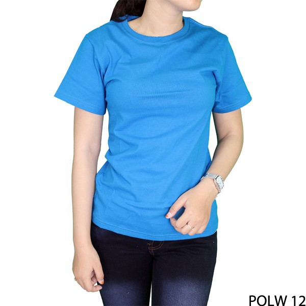 Kaos Polos Wanita Pendek - Oneck / Basic Tshirt Oneck 100% Cotton Combed - POL (COMB)