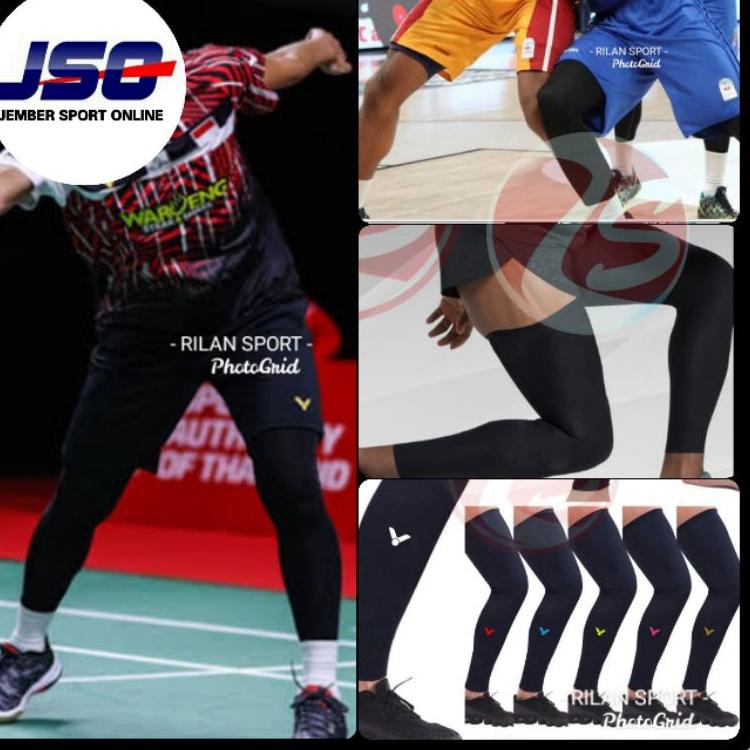 Kaos kaki stoking olahraga bulutangkis voli futsal sepakbola basket leg sleeve knee long stocking ba