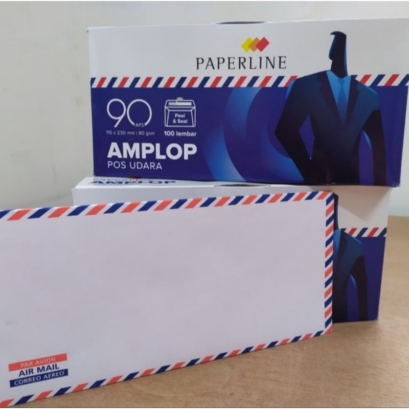 

Amplok Putih AirMail no.90 @100 lembar merk PaperLine