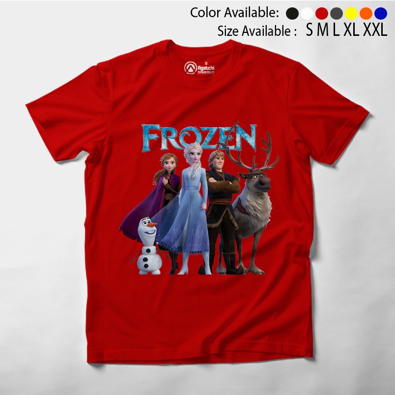 Baju Anak Kaos Atasan Anak Perempuan Motif Frozen