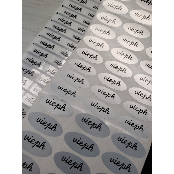 

SIlver Gold Oval Matte Stiker Produk Label Waterproof Name Product Sticker Anti Air Anti Sobek Emas