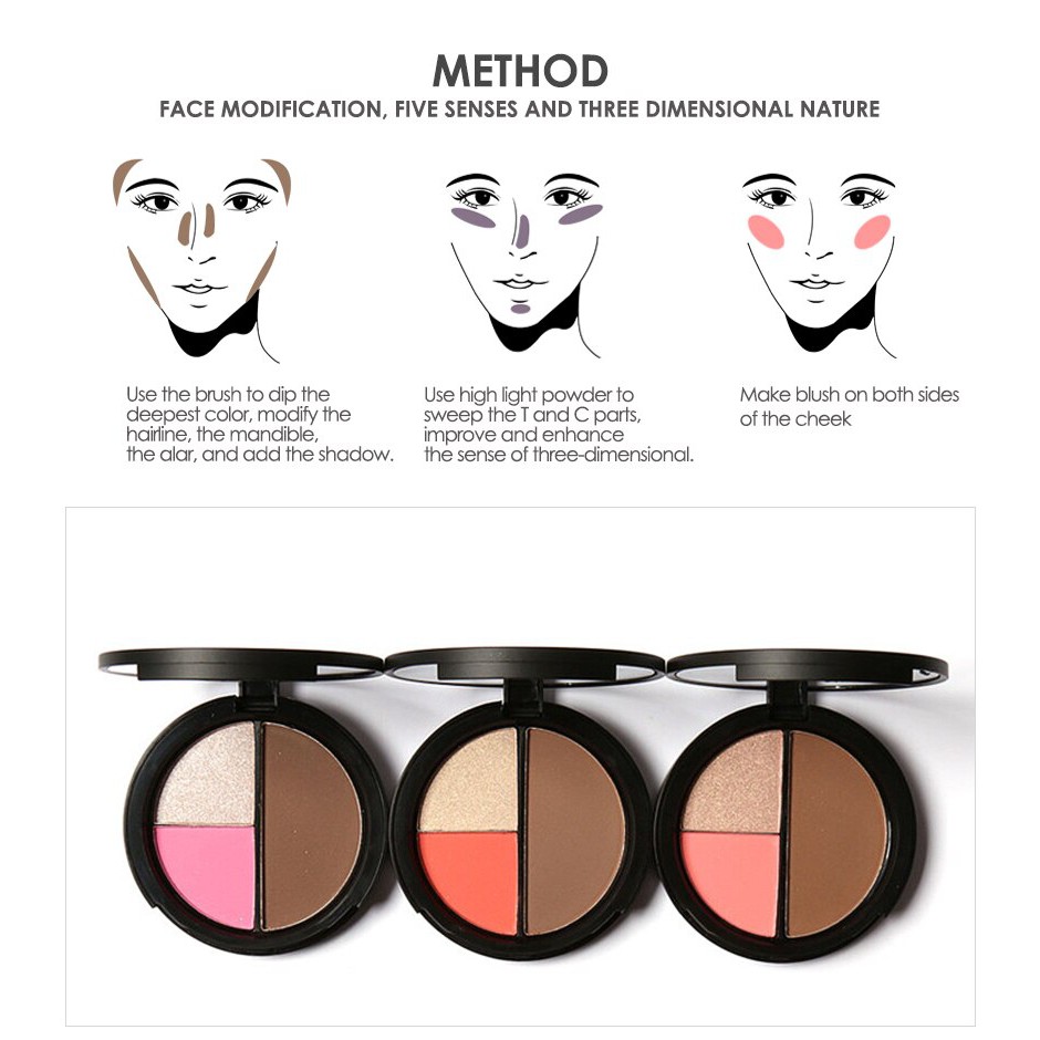 Focallure Trio Blush Highlighter Contour Palette Focallure Contour Focallure Blushon Focallure Blush On Focallure Highlighter Focallure Blush Highlighter Contour Focalure Focallur Fucallure Foccalure
