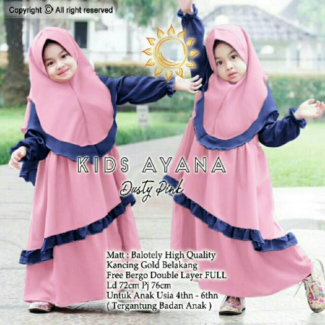 Gamis anak Hijab ayana kids