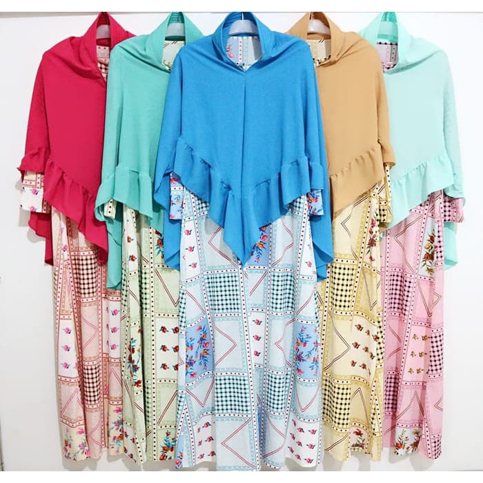 TERLARIS PAKAIAN SET GAMIS WANITA MUSLIM SYARI LEBARAN Wanita Misbee Diana Syar'i (SERI) NISSA SABYA