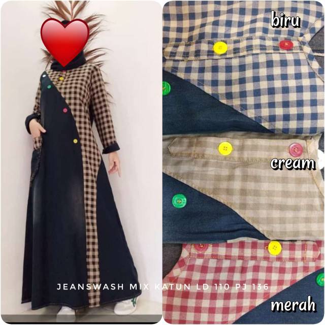 Gamis jeans trendy