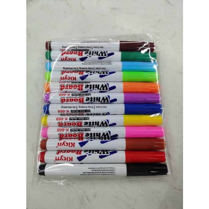 Spidol Ajaib Bisa Mengapung di Air isi 12 pcs / Magic Marker Floating Pen Water Based